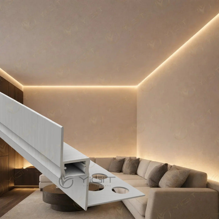 Y6244 Alçıpan Gizli Köşe LED Profili (45×20) Yiğit Alüminyum