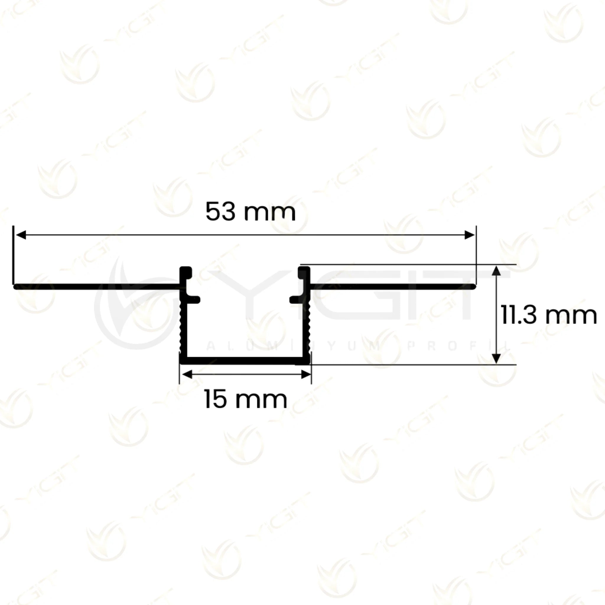 Y31 özgün ölçülü kesit · 15 / 53 / 11,3 mm