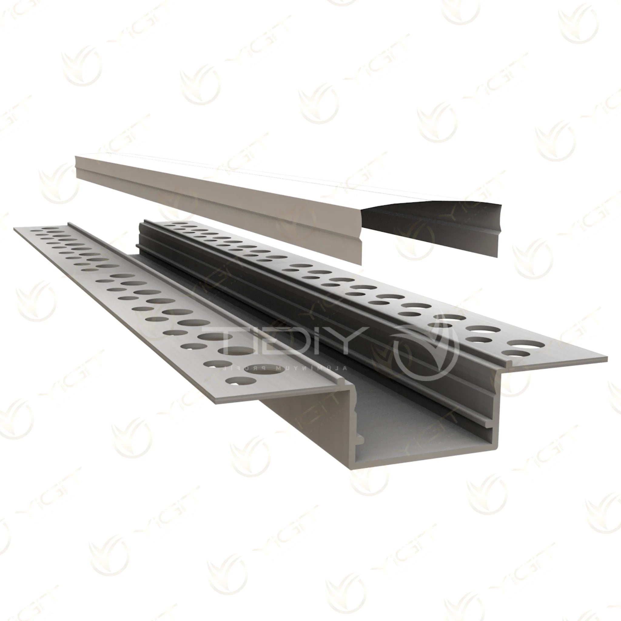 Gövde ve kapak — Y6310 Trimless LED profili.
