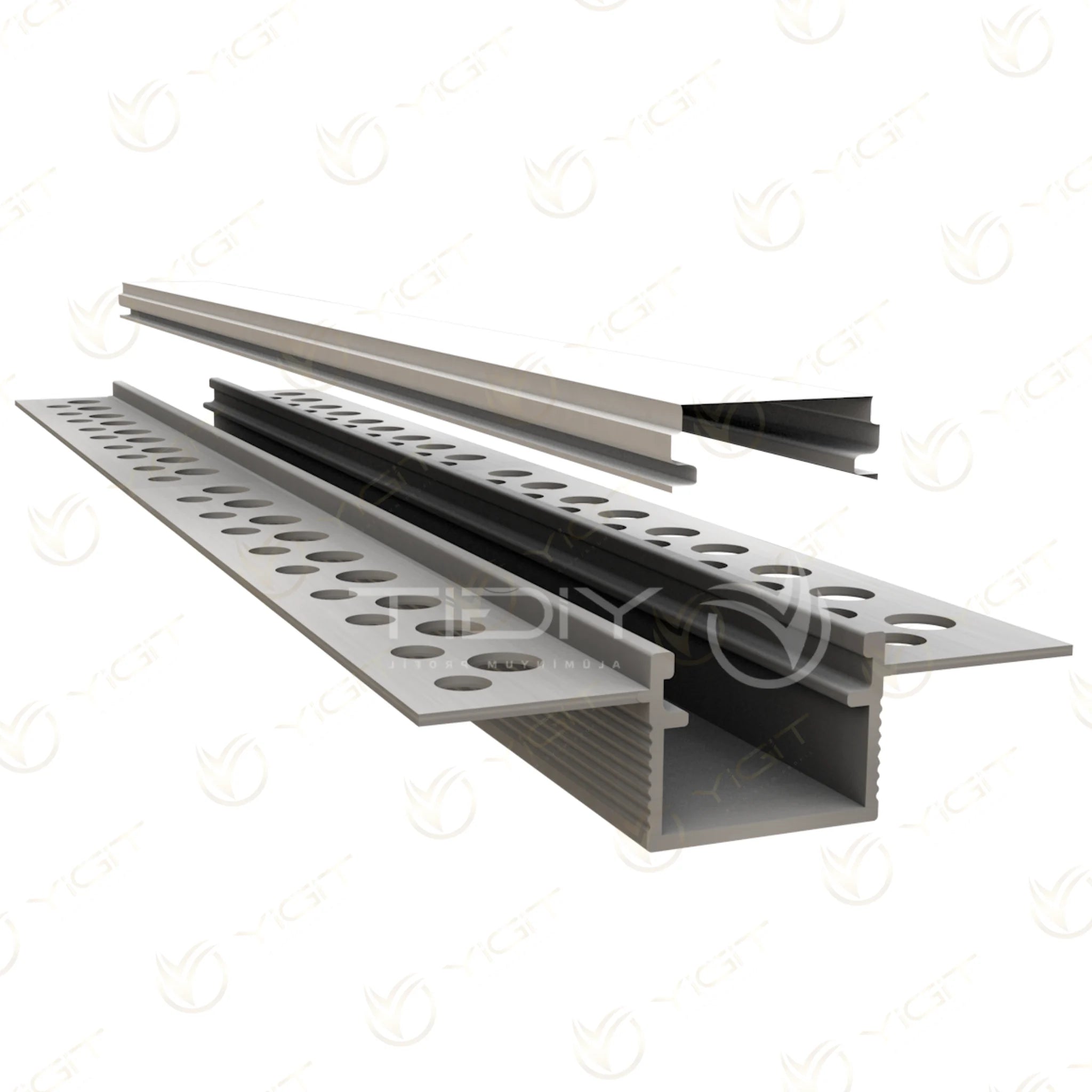 Gövde ve kapak — Y6131 Trimless LED profili.