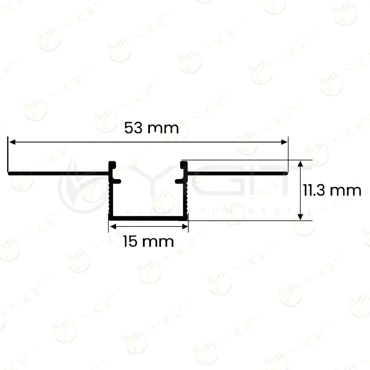 1.5CM Esnek Trimless LED Profili Yiğit Alüminyum