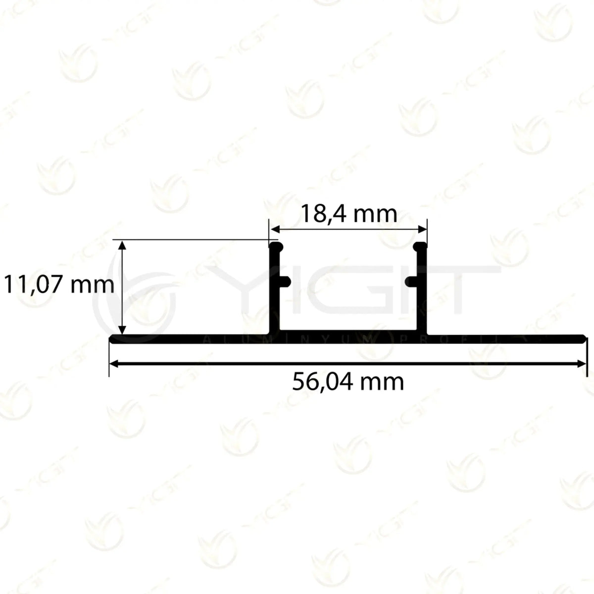 1.8CM Ters Trimless LED Profili Yiğit Alüminyum