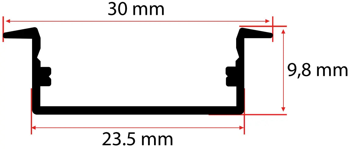 10X23 Kanatlı LED Profili Yiğit Alüminyum