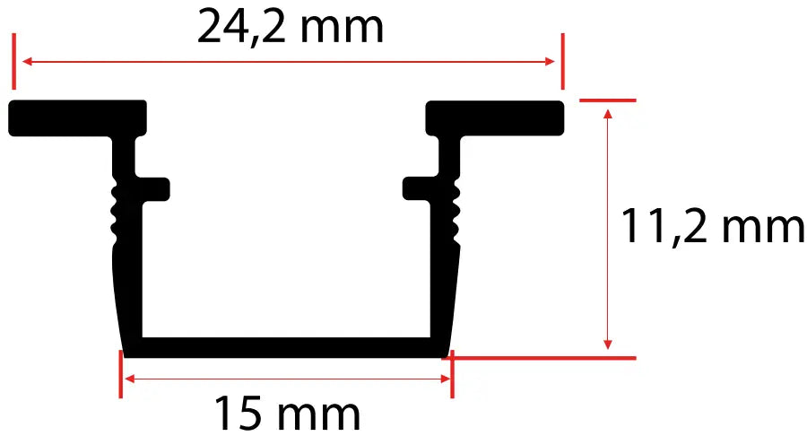 12X15 Kanatlı LED Profili Yiğit Alüminyum