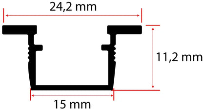 12X15 Kanatlı LED Profili Yiğit Alüminyum