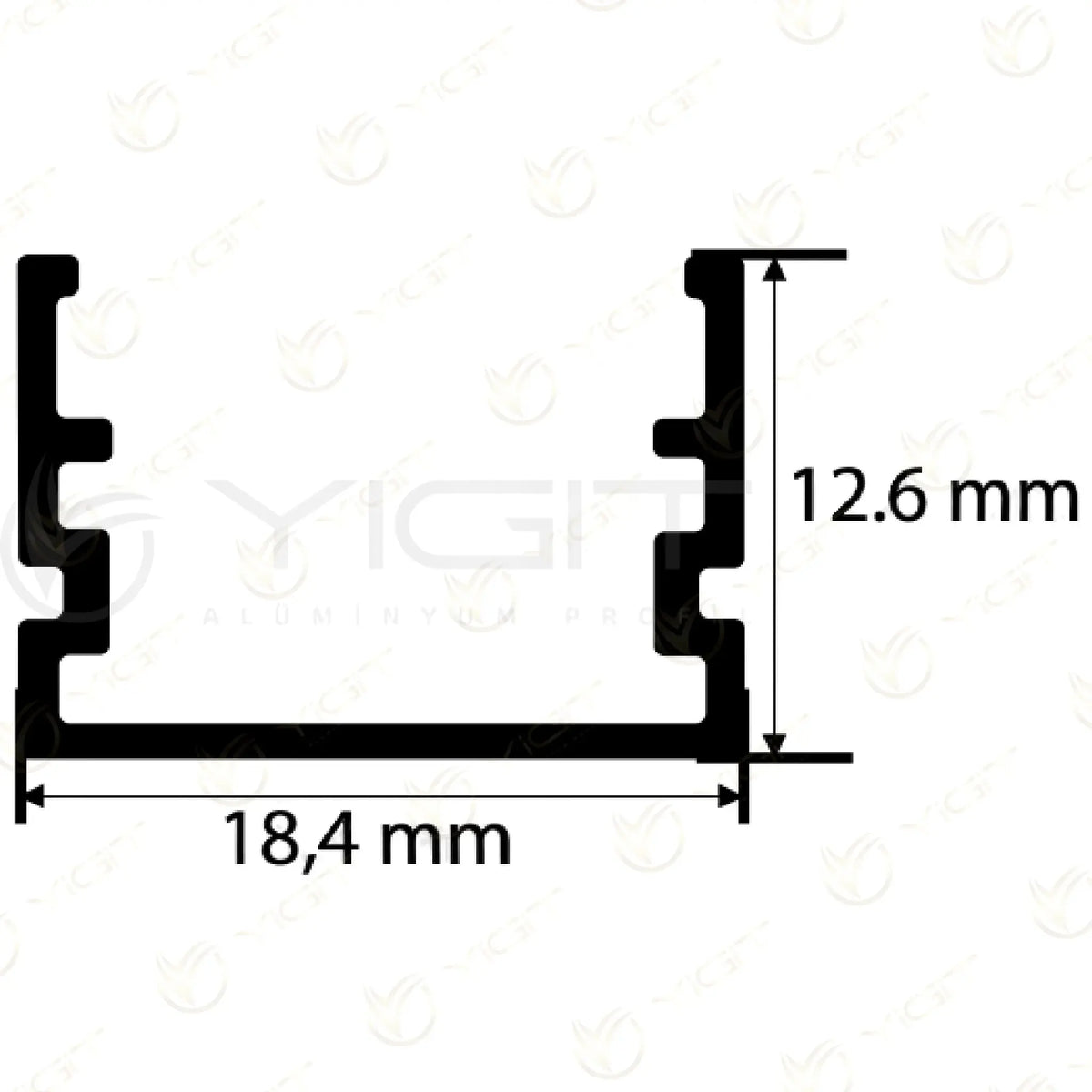 12X18 Kanal LED Profili Yiğit Alüminyum