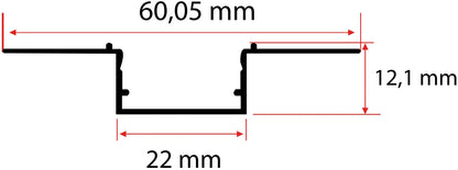 2.2CM Trimless LED Profili Yiğit Alüminyum