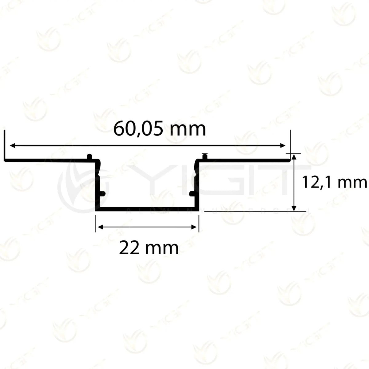 2.2CM Trimless LED Profili Yiğit Alüminyum
