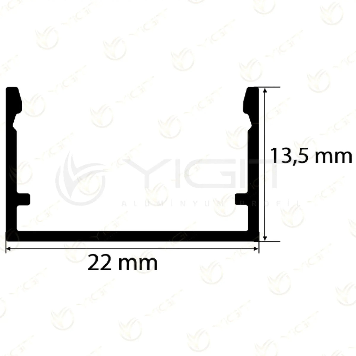 22MM Kanal LED Profili Yiğit Alüminyum