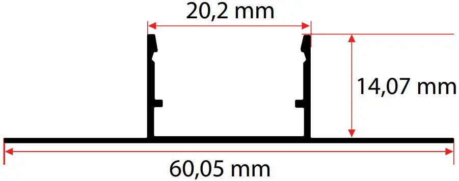 2CM Ters Trimless LED Profili Yiğit Alüminyum