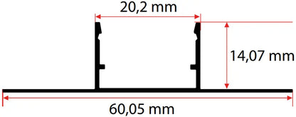 2CM Ters Trimless LED Profili Yiğit Alüminyum