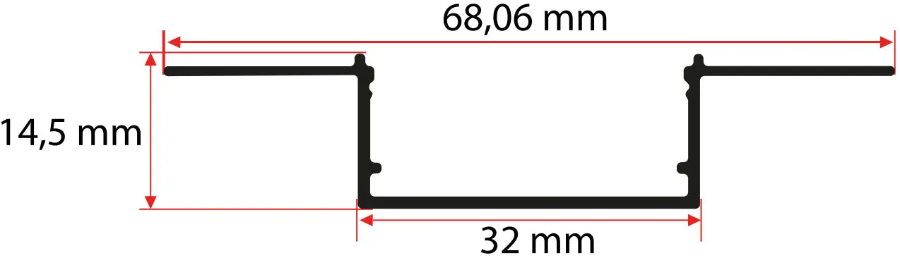 3.2CM Trimless LED Profili Yiğit Alüminyum