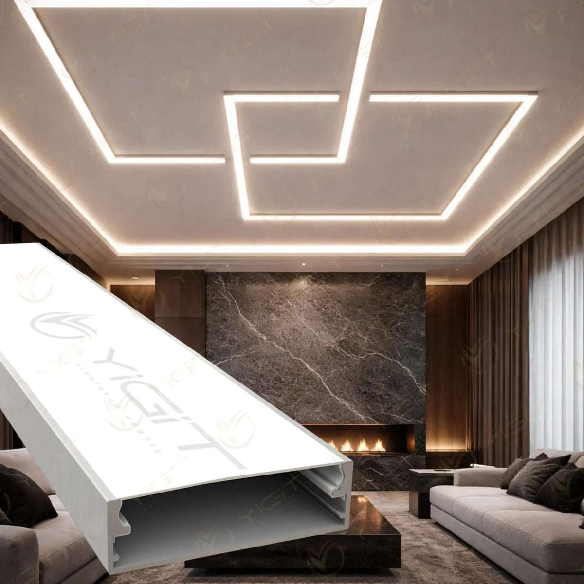 50MM Kanal LED Profili Yiğit Alüminyum