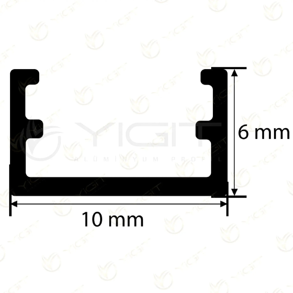 6X10 Kanal LED Profili Yiğit Alüminyum