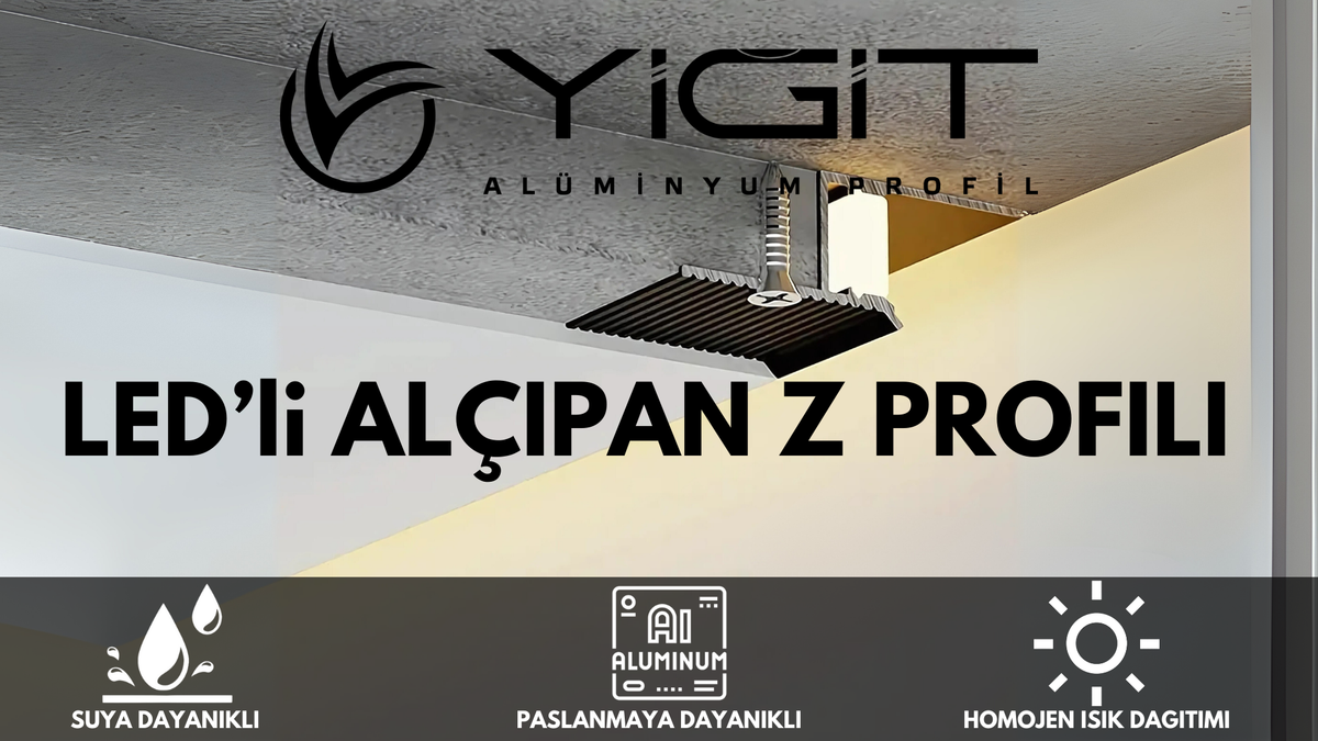 LED'li Alçıpan Z Profili - Yiğit Alüminyum