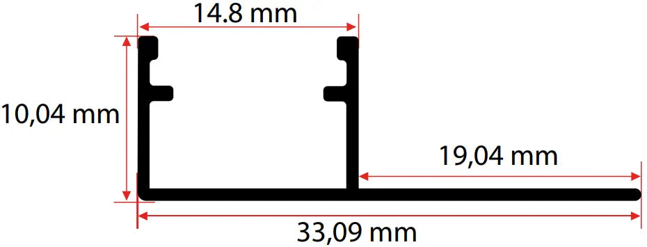 Tek Kanatlı Ters Trimless LED Profili Yiğit Alüminyum