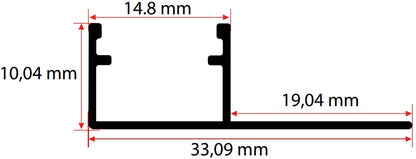 Tek Kanatlı Ters Trimless LED Profili Yiğit Alüminyum
