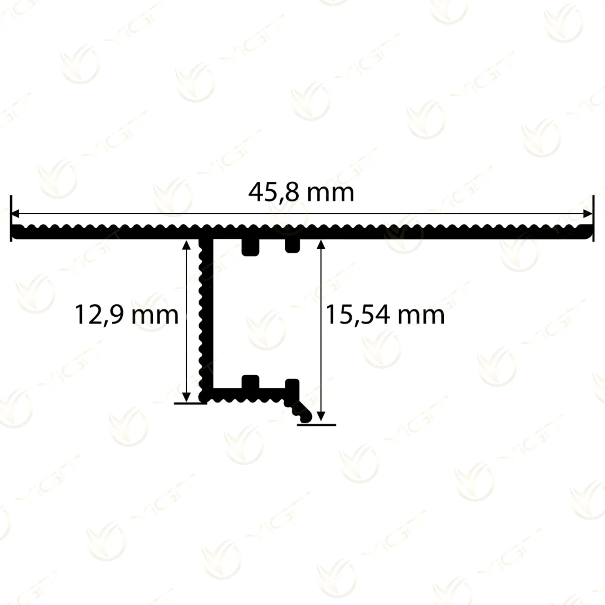 Y6247 · Özgün teknik çizim · 45,8 / 12,9 / 15,54 mm ölçüleri.