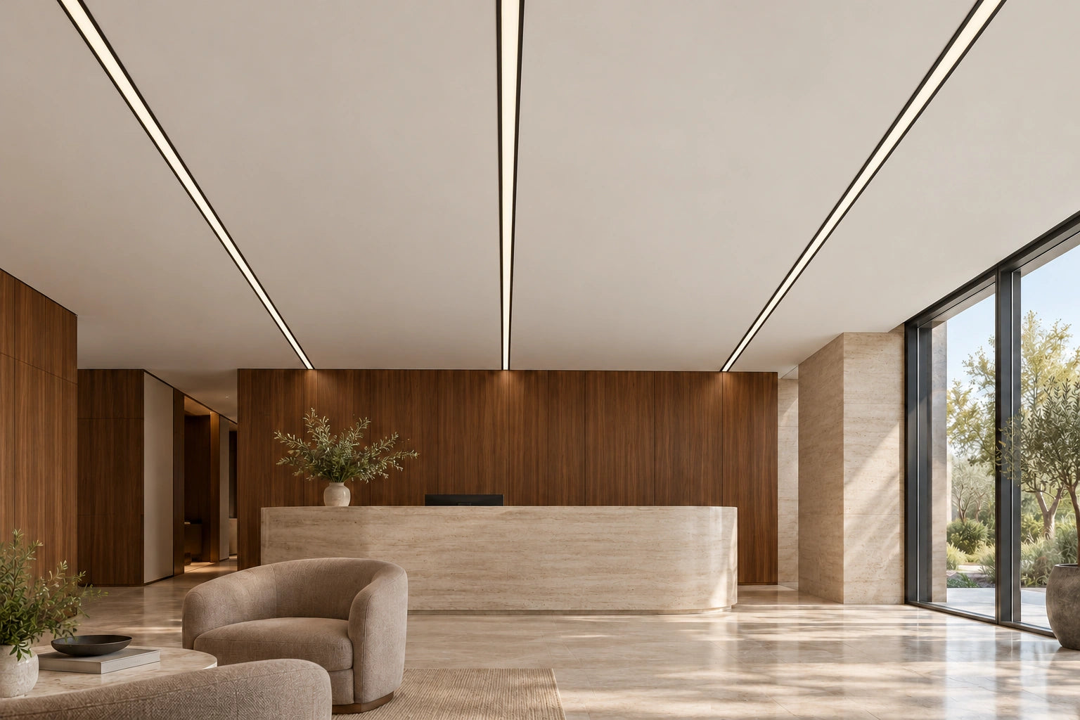 OTEL · TAVANDA RİTMİK ÇİZGİLER — Y6348 alçıpan tavan tasarım fikri.