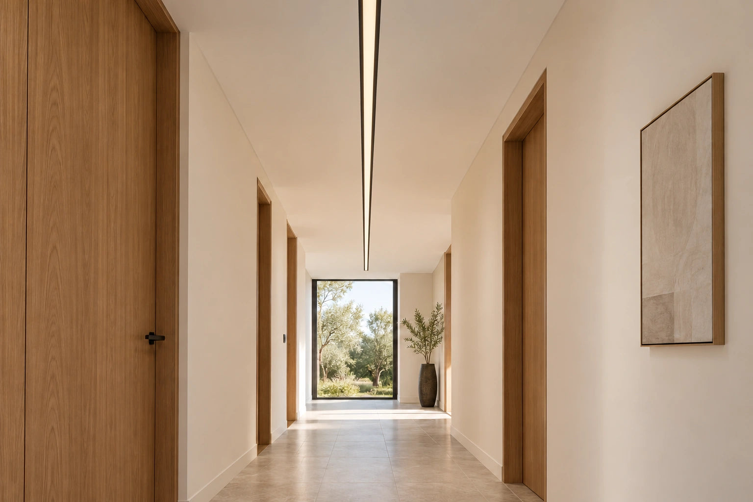 KORİDOR · TEK DOĞRUSAL HAT — Y6348 alçıpan tavan tasarım fikri.