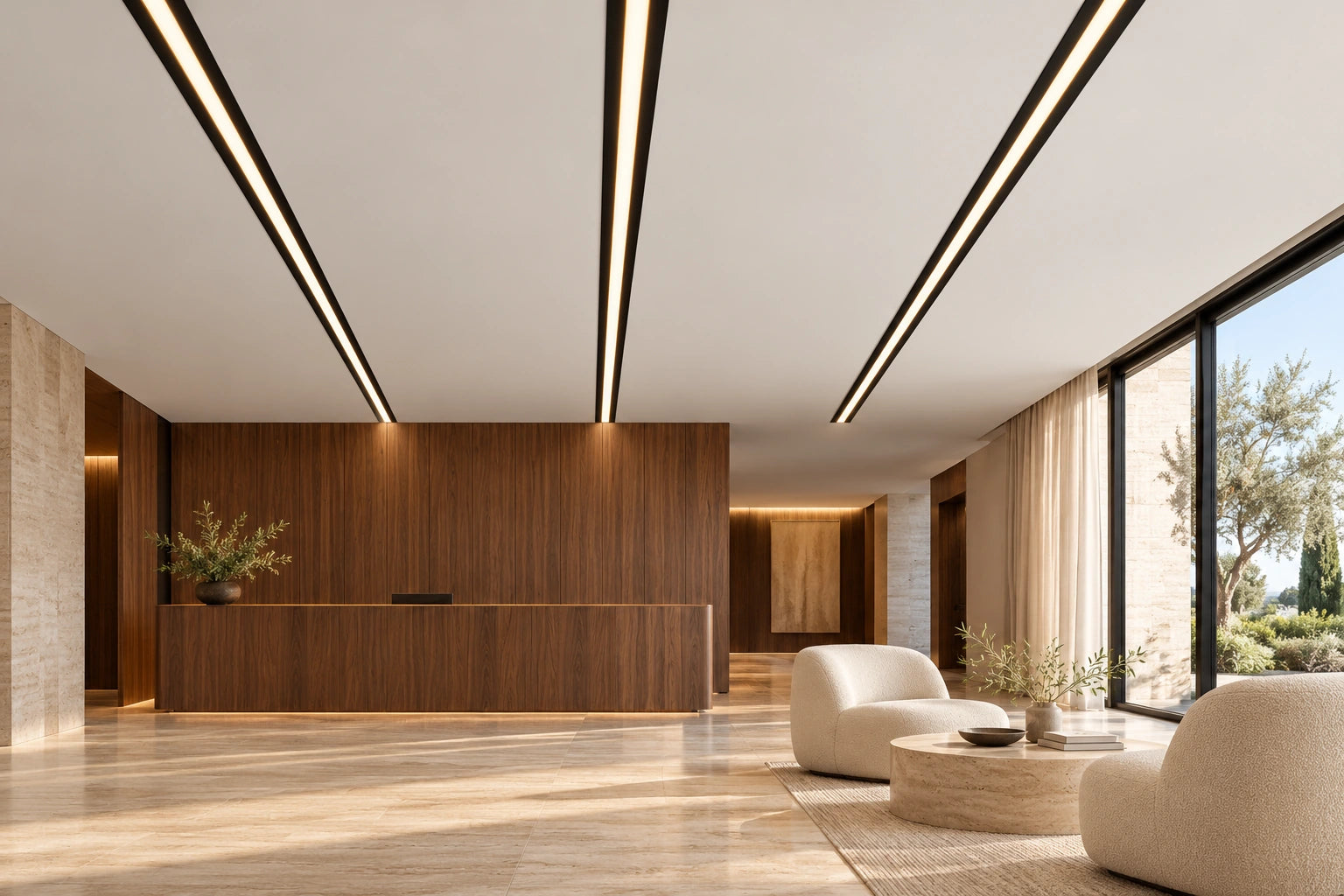 OTEL · TAVANDA RİTMİK ÇİZGİLER — Y6372 alçıpan tavan tasarım fikri.