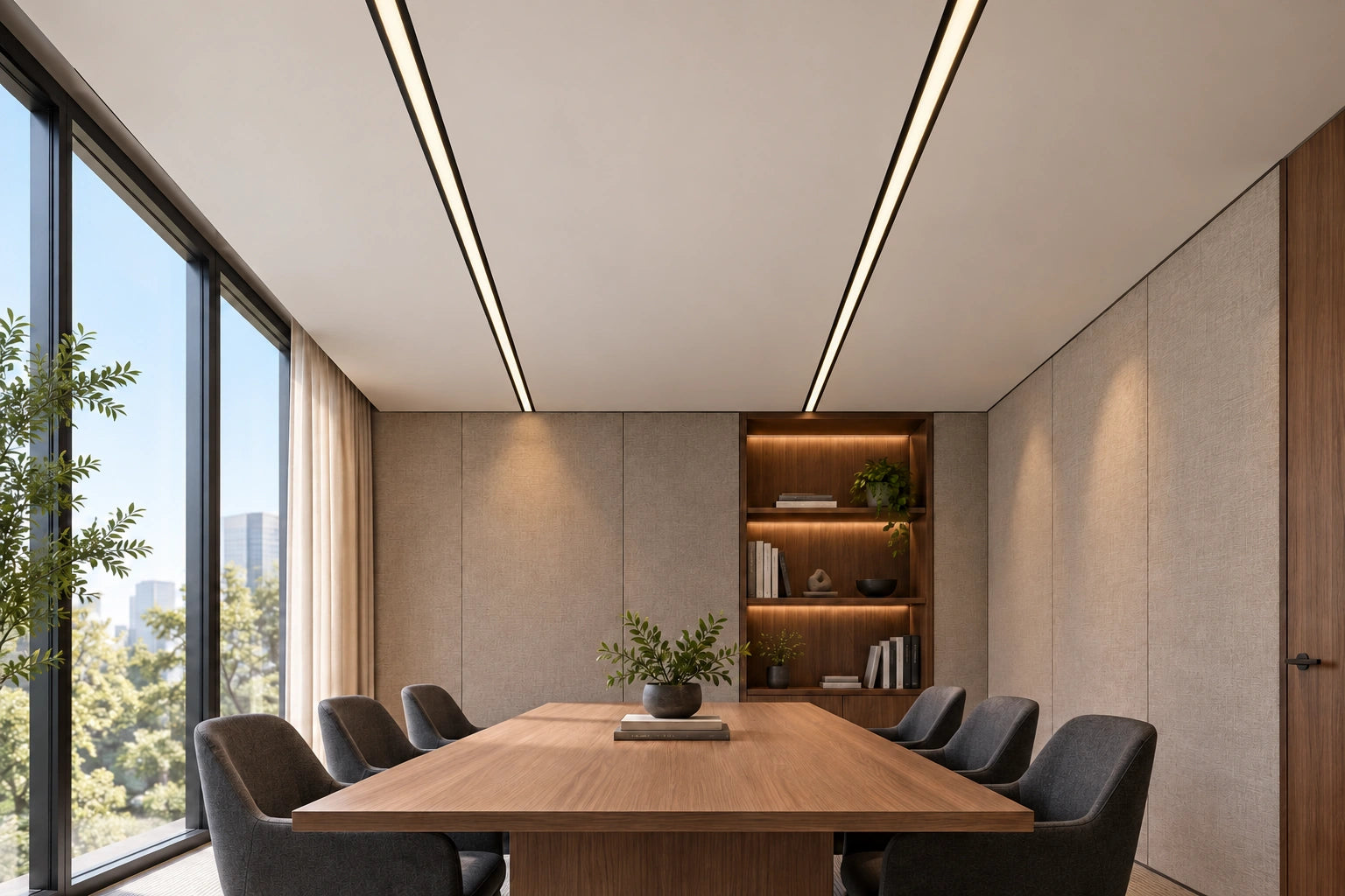OFİS · MASA ÜZERİNDE DOĞRULTU — Y6348 alçıpan tavan tasarım fikri.