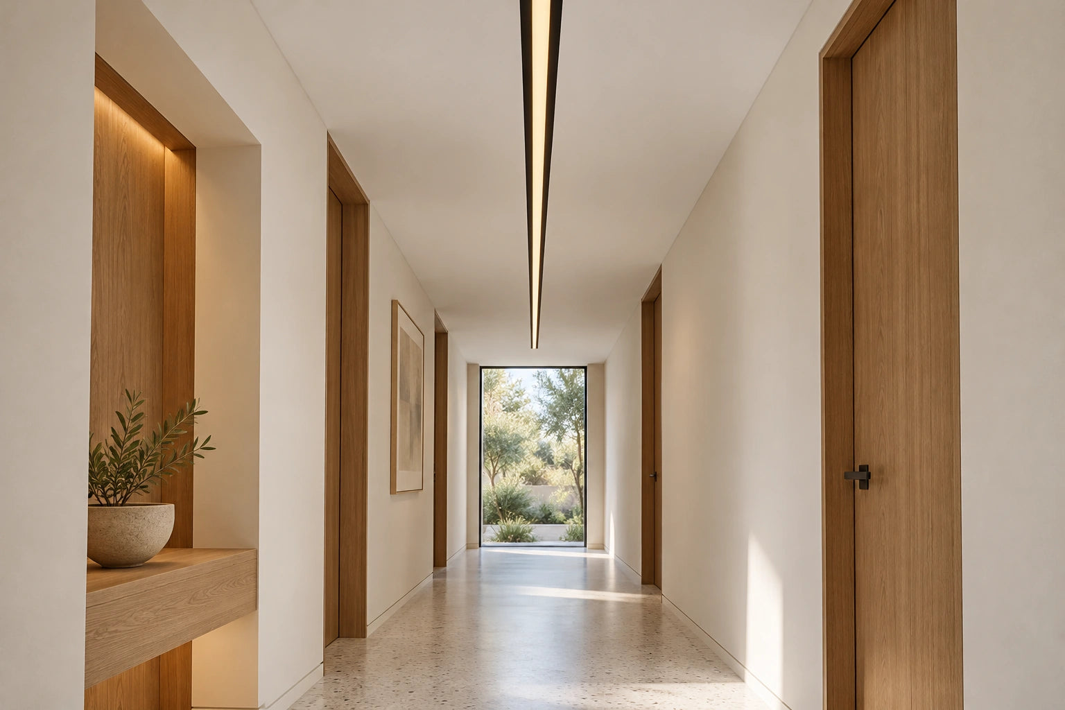 KORİDOR · TEK DOĞRUSAL HAT — Y6375 alçıpan tavan tasarım fikri.