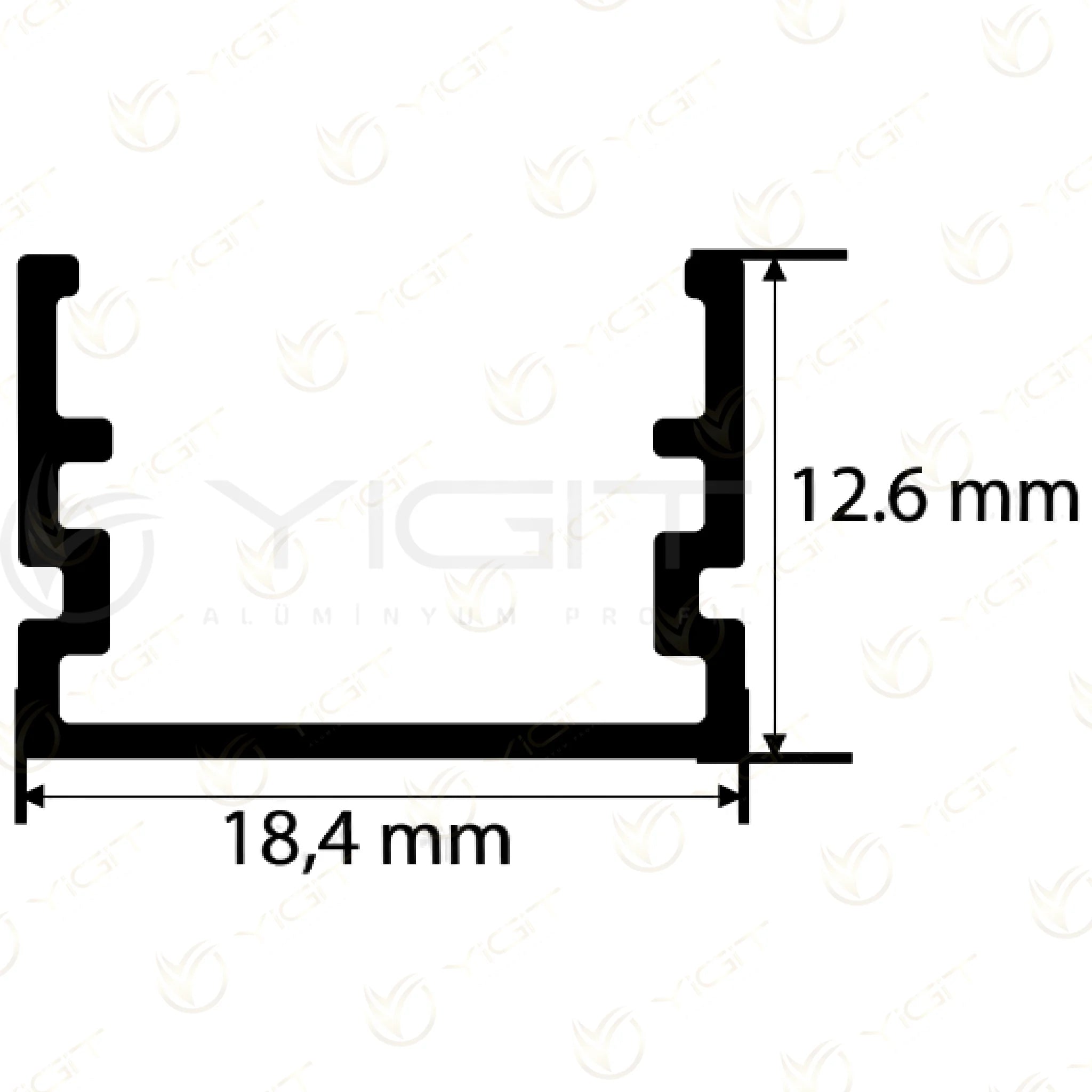 Y6093 · Özgün teknik çizim: 18,4 mm dış genişlik, 12,6 mm dış yükseklik.