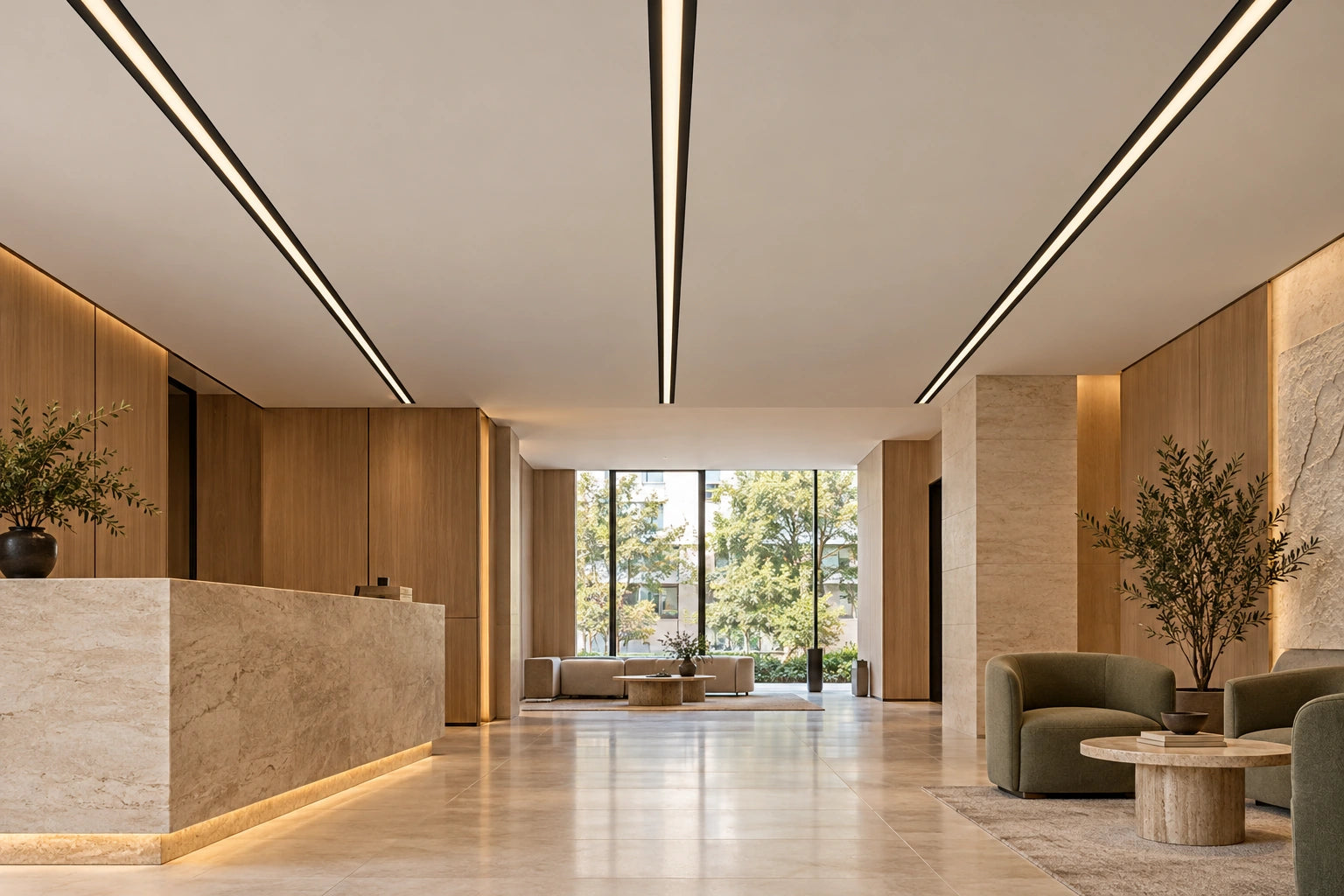OTEL · TAVANDA RİTMİK ÇİZGİLER — Y6375 alçıpan tavan tasarım fikri.