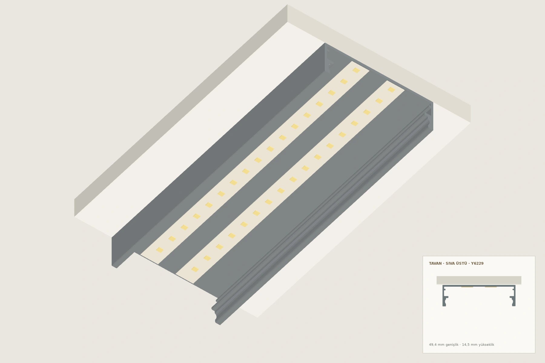 Y6229 · 04 · LED düzenini tabana yerleştirin