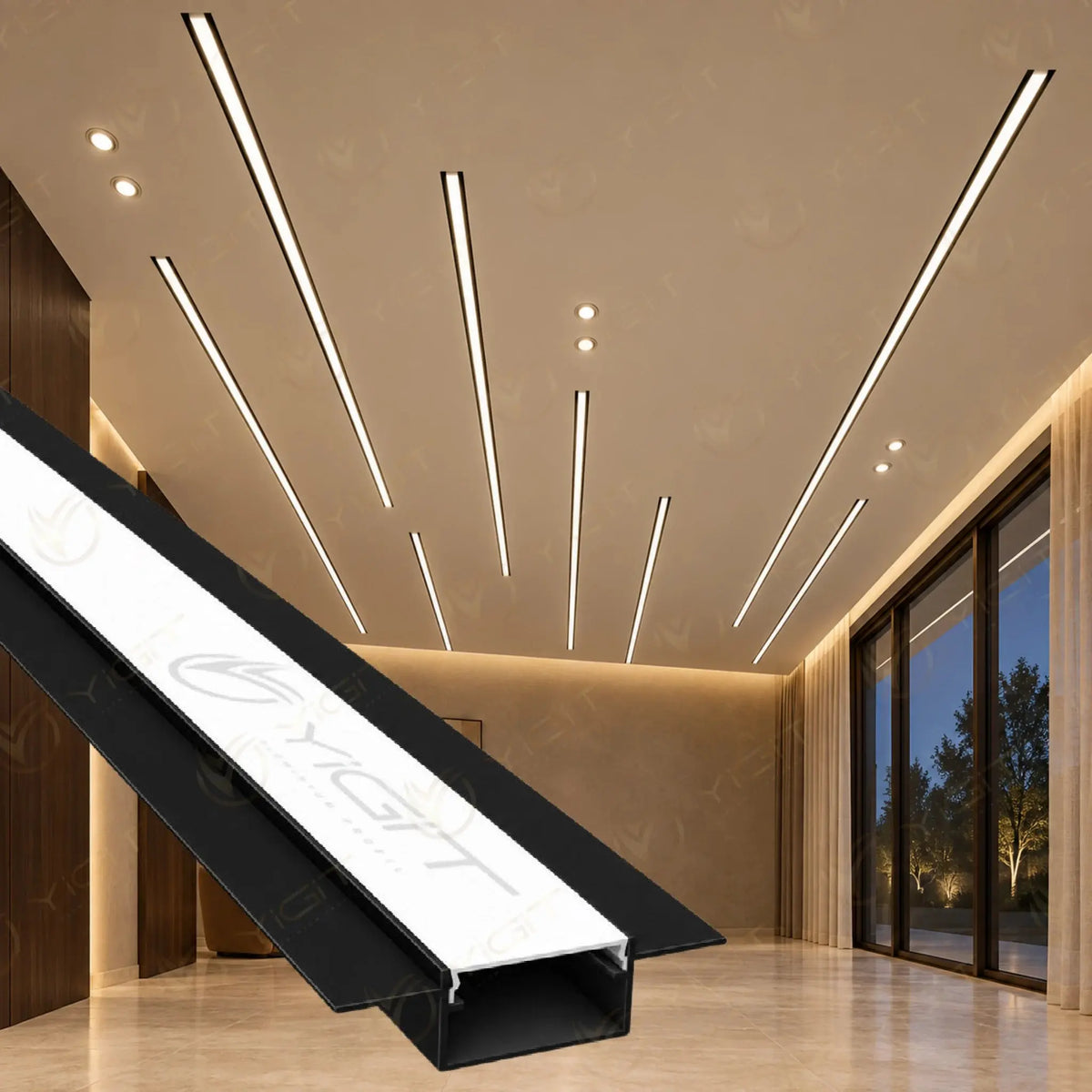 12X45 Kanatlı LED Profili Yiğit Alüminyum