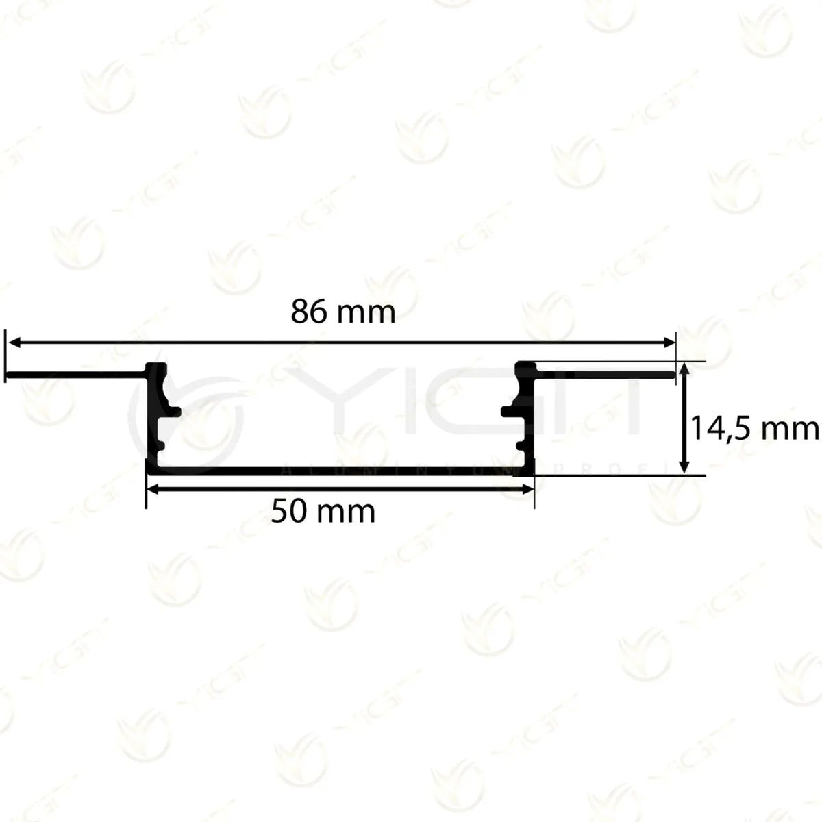 5CM Slim LED Profili Yiğit Alüminyum